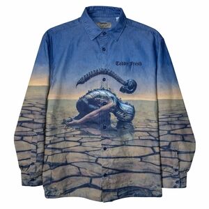 Teddy Fresh x Magic The Gathering Button Up Shirt Large Wizards of the Coast MTG